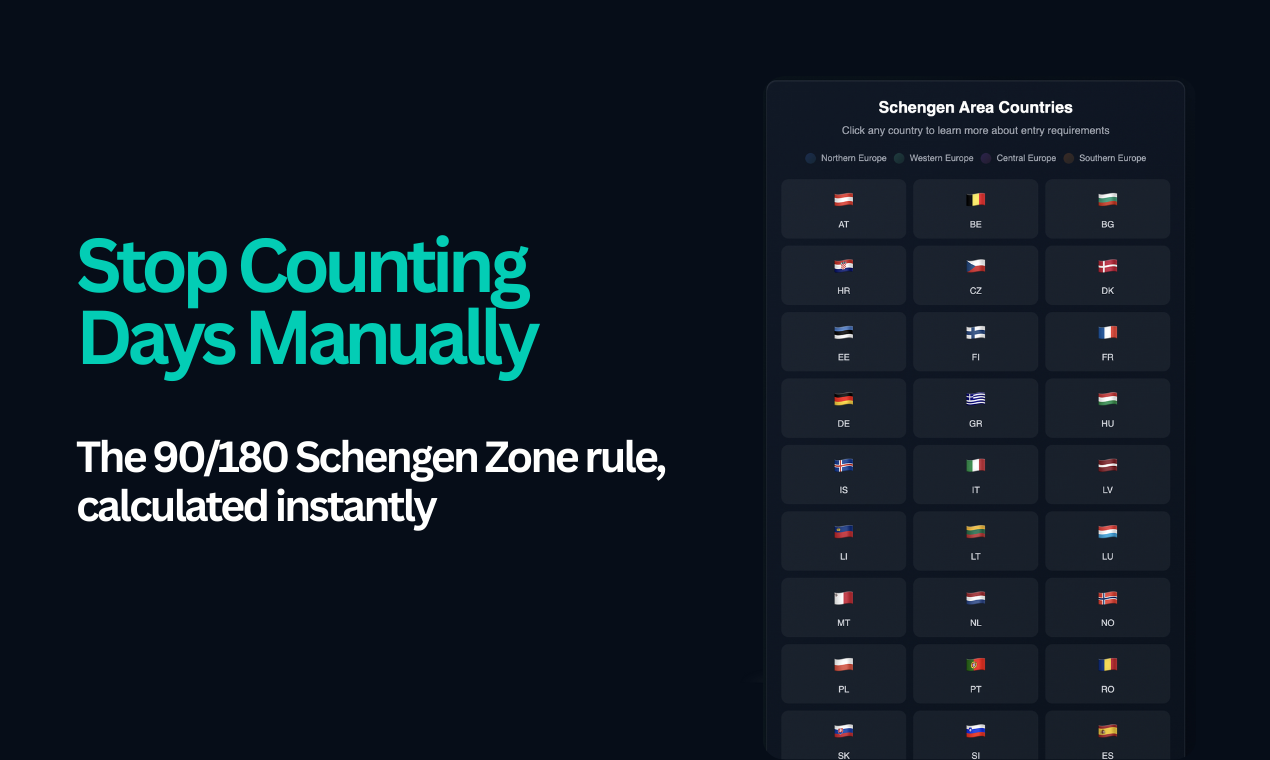 Schengen Zone Calculator gallery image