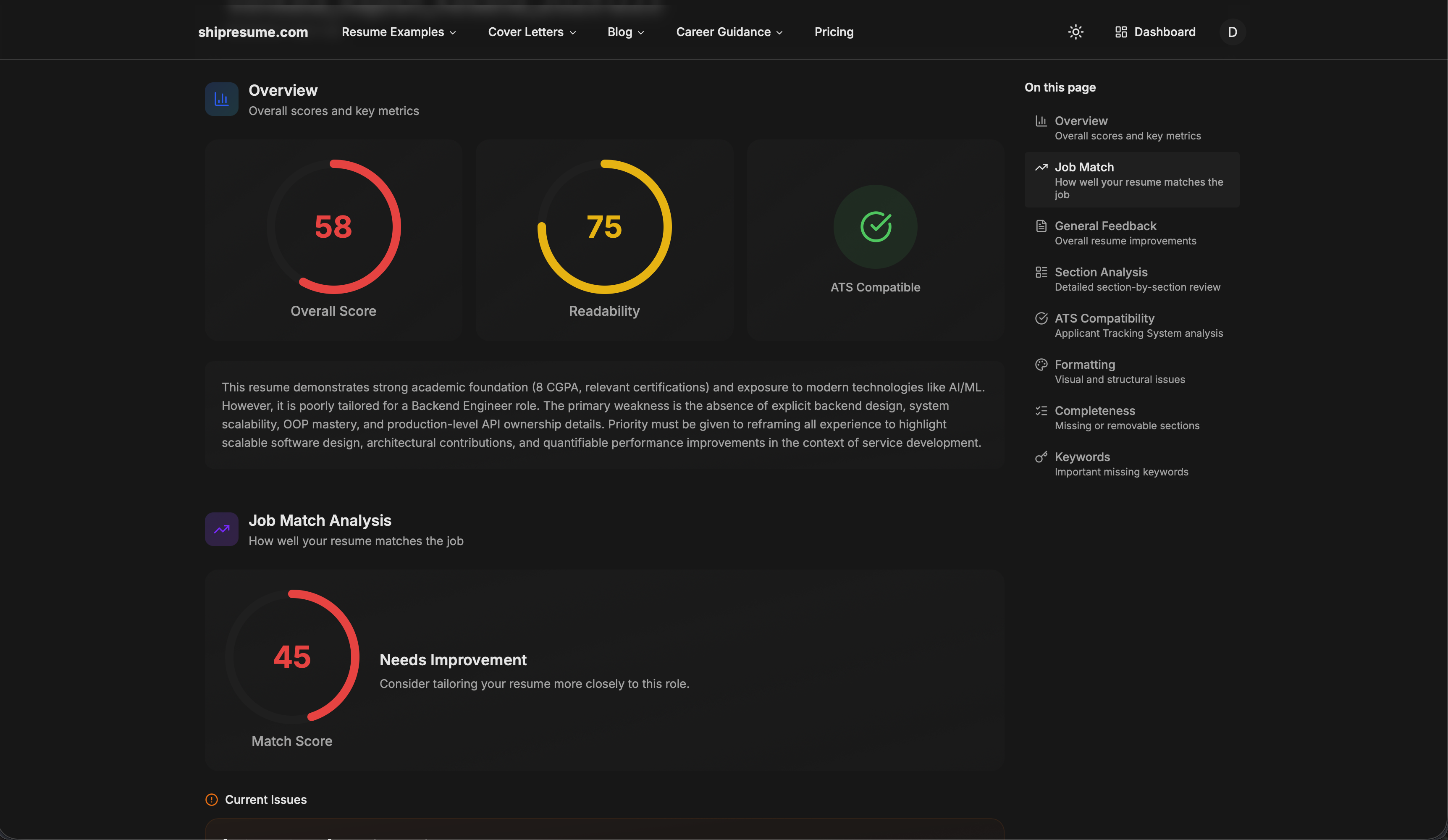 ShipResume - AI Resume Builder - Screenshot 3 showing product features and functionality