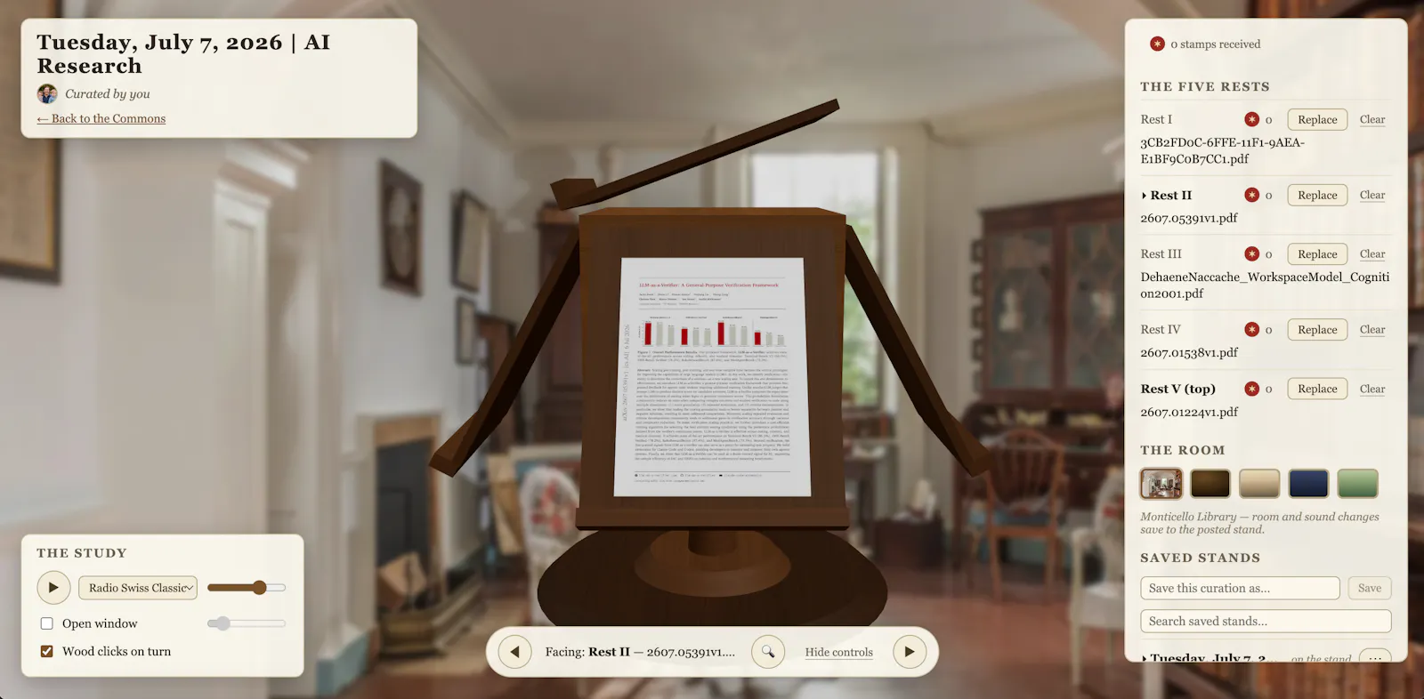 Jefferson's Revolving Bookstand screenshot 1