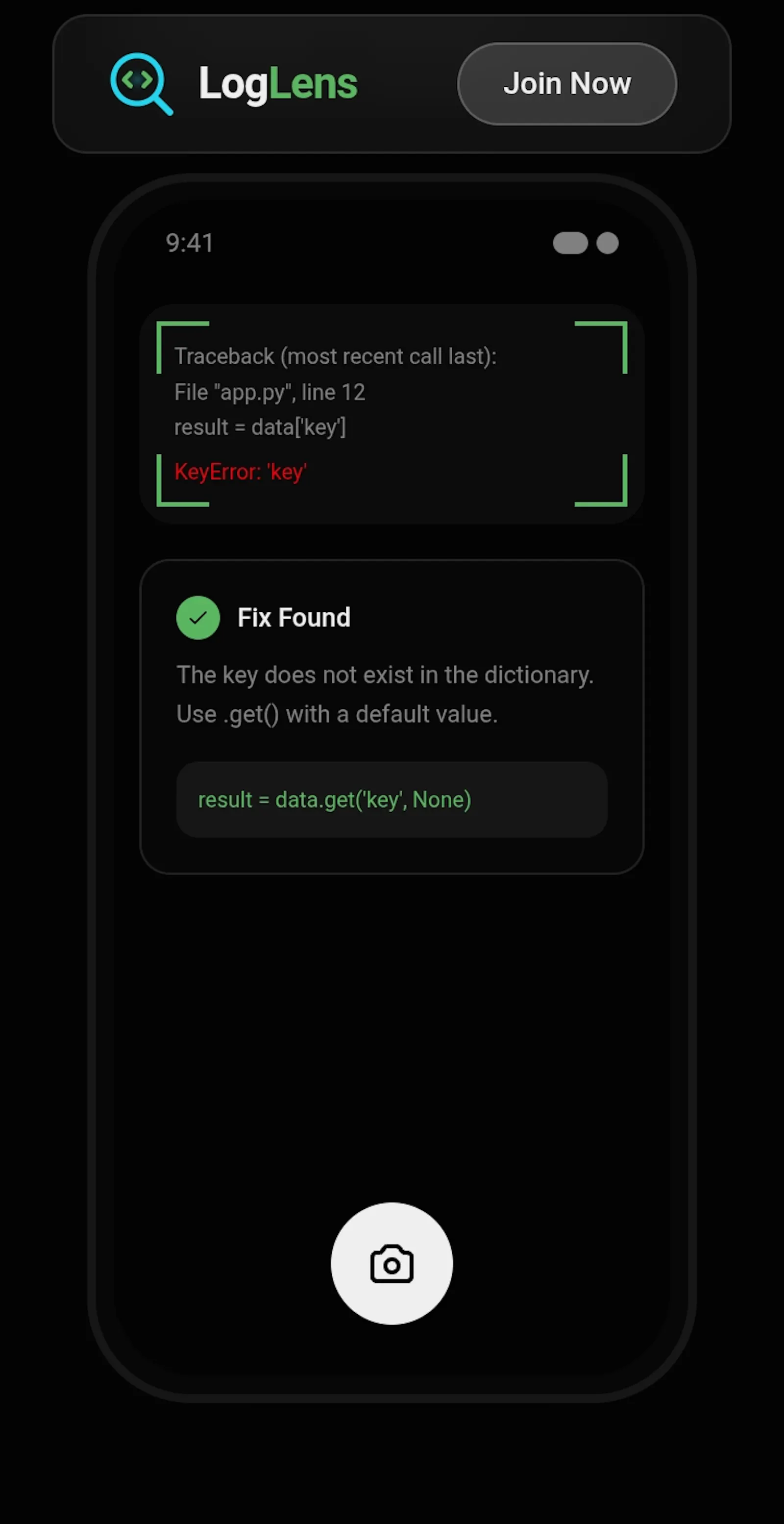 LogLens screenshot 1