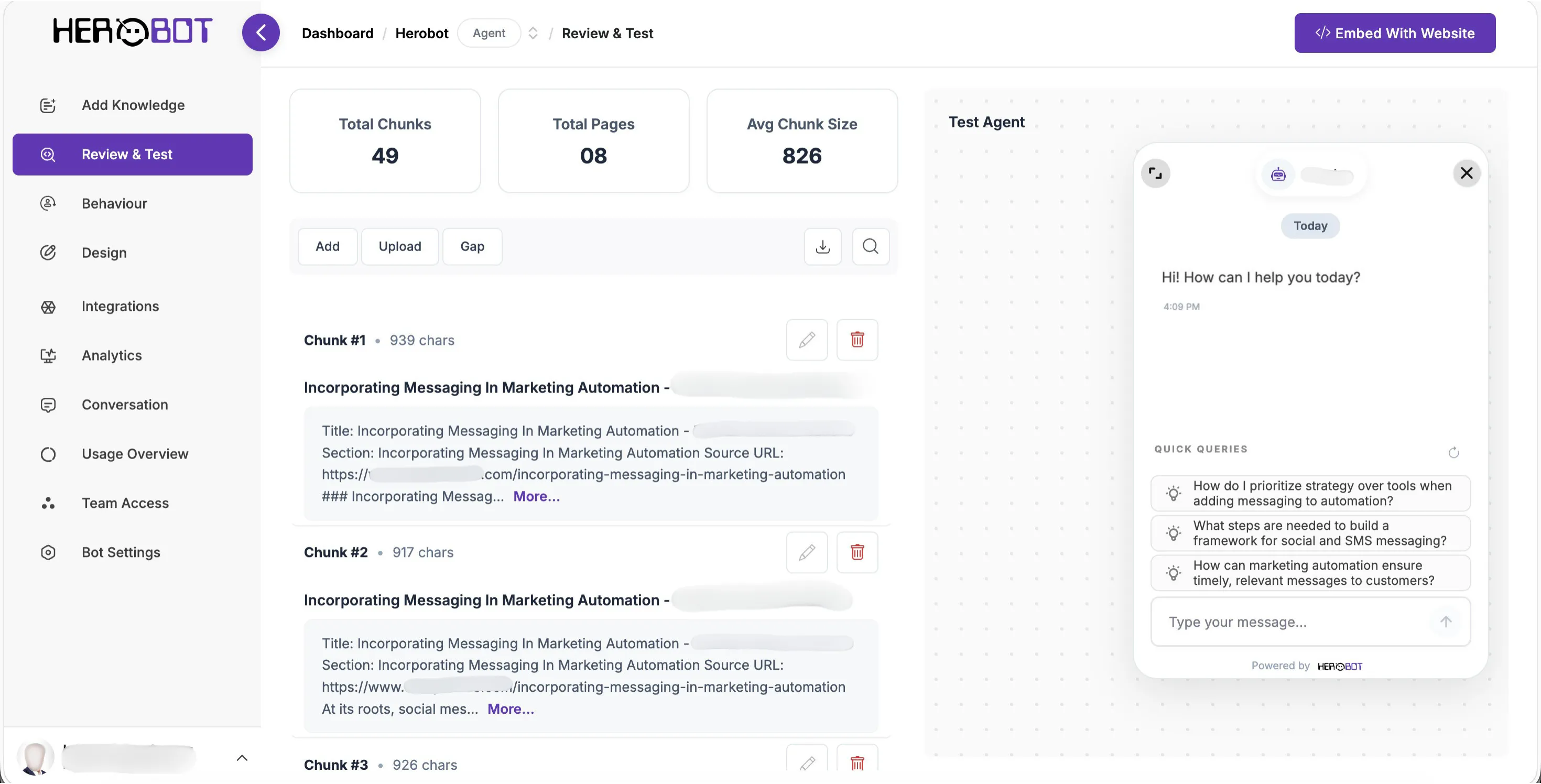 Herobot: Make your website intelligent gallery image