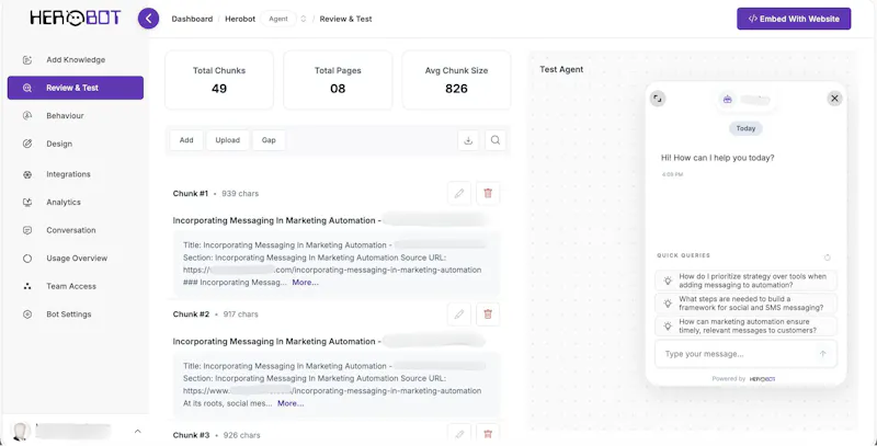 Herobot: Make your website intelligent screenshot 6