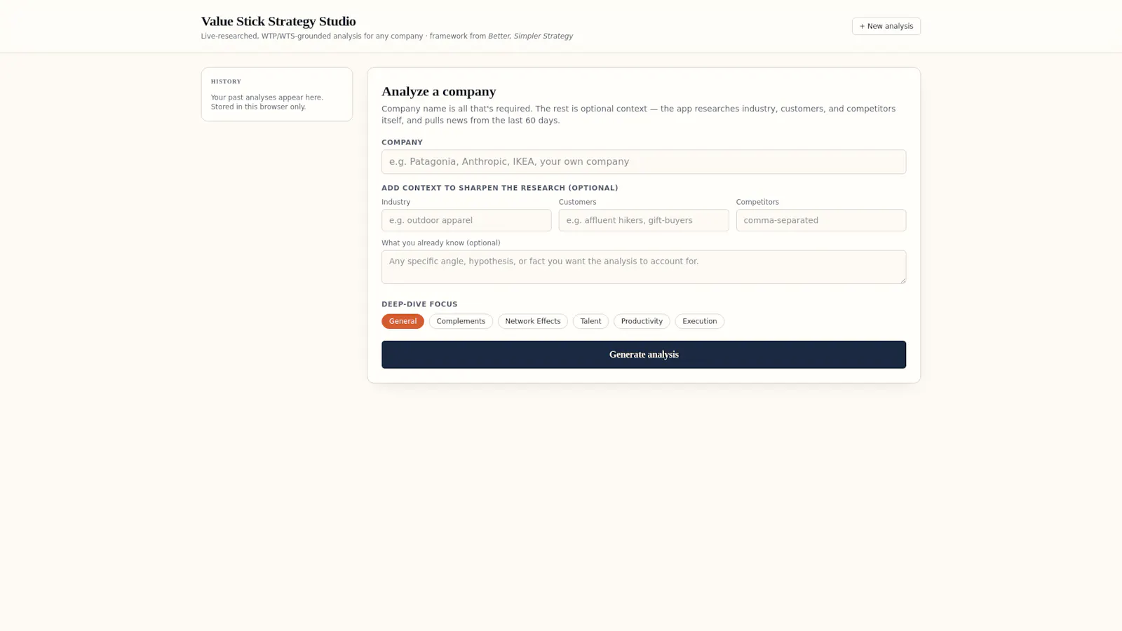 Value Stick Strategy Studio screenshot 2