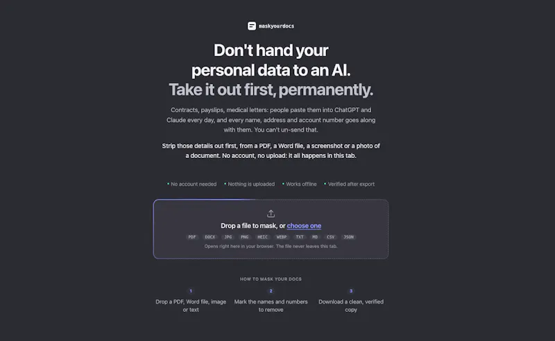 maskyourdocs screenshot 1