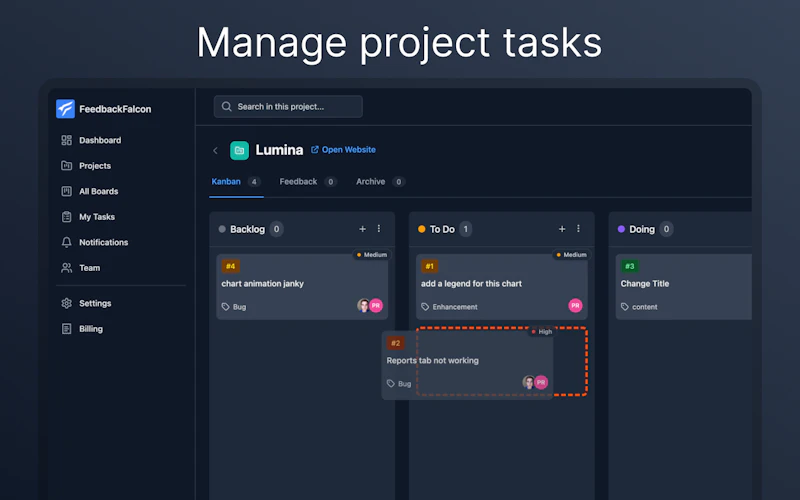 FeedbackFalcon screenshot 2