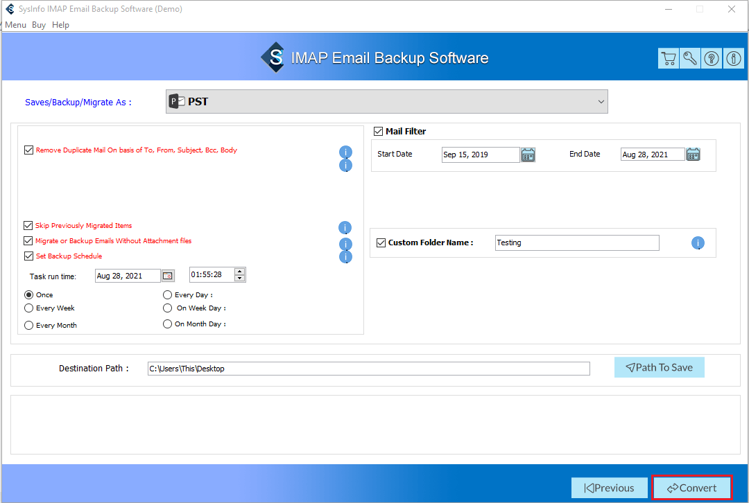 MailConverterTools IMAP迁移工具 - 可信赖的实用程序，可备份IMAP电子邮件和附件媒体5