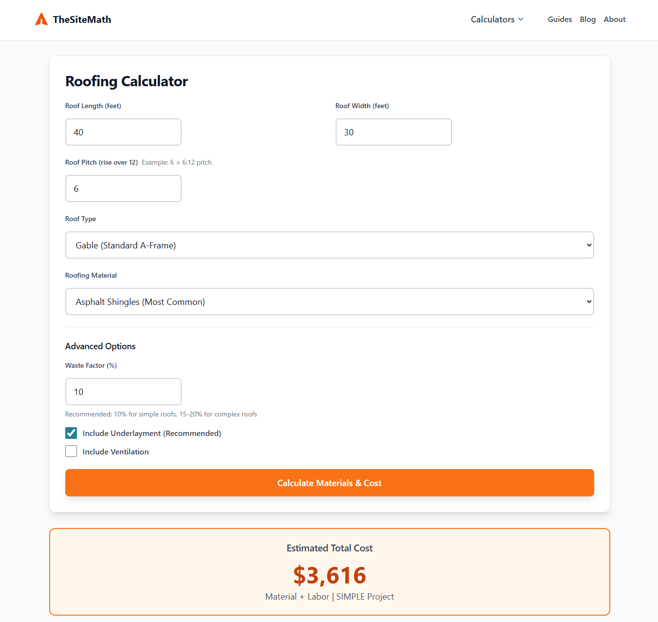 TheSiteMath - Screenshot 2 showing product features and functionality