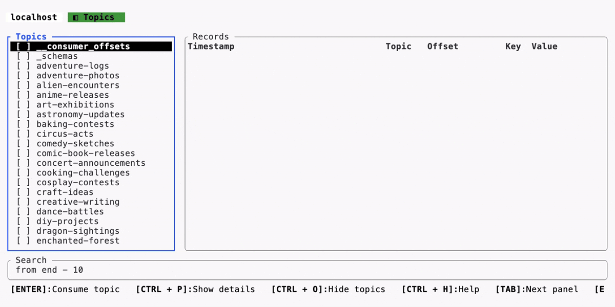 Joseph - Una CLI per esplorare i dati di un cluster Kafka. media 3