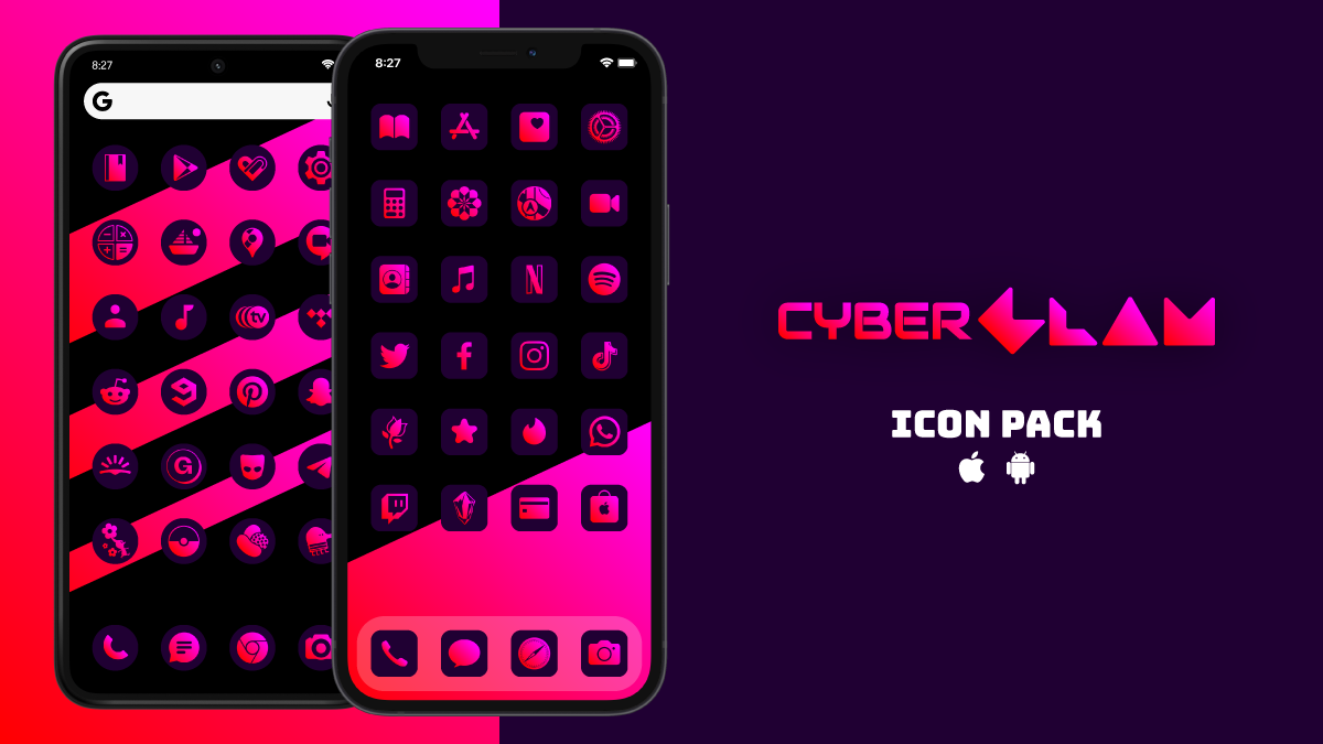 CyberGLAM - iOS 14 & Android icon pack gallery image