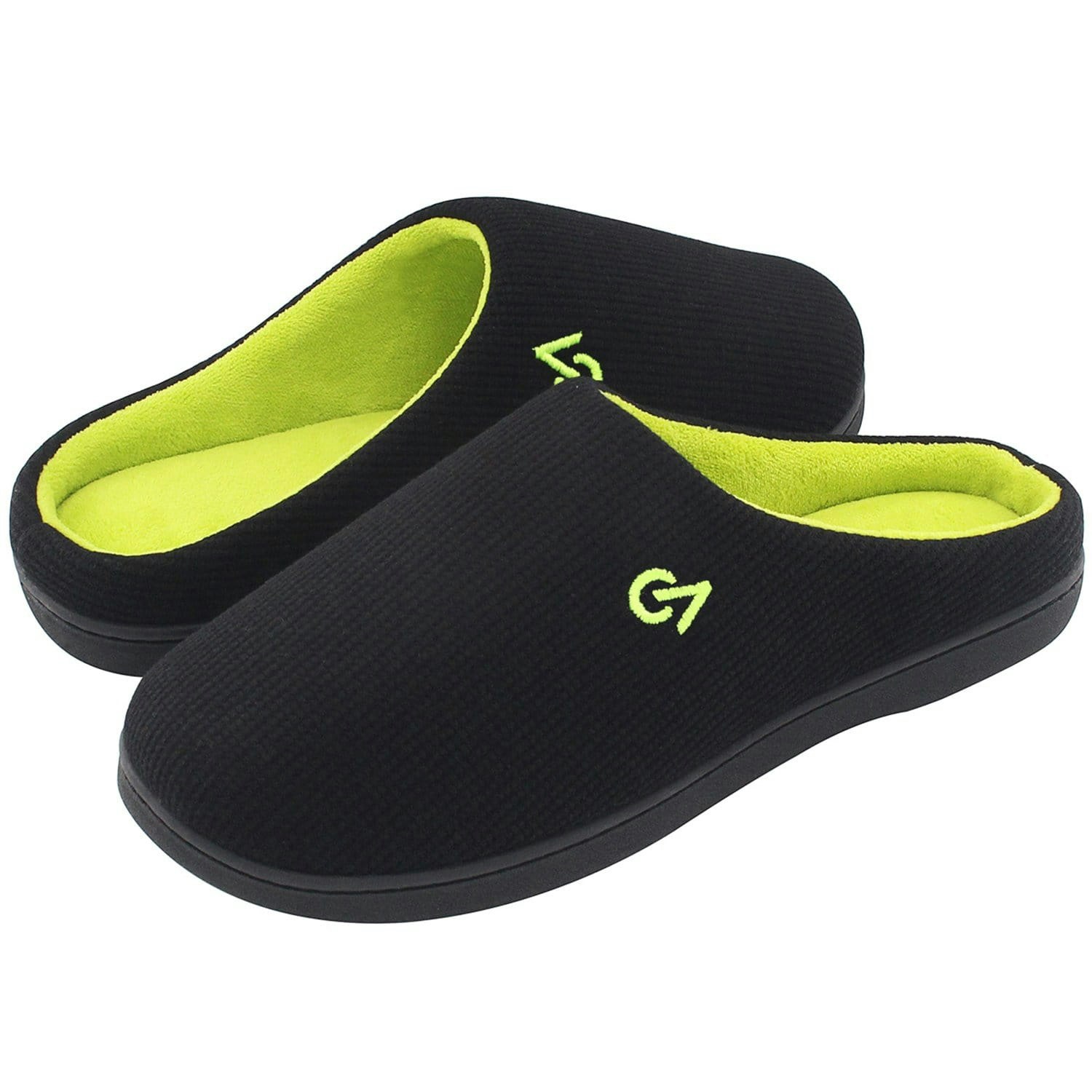 Men's Two-Tone Memory Foam Slippers gallery image