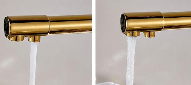 Antique Brass Finish Single Handle Swivel Kitchen Tap T02001 gallery image