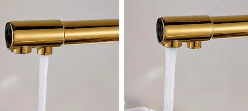 Antique Brass Finish Single Handle Swivel Kitchen Tap T02001 gallery image