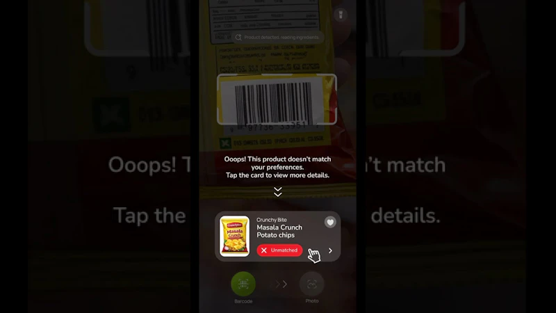 IngrediCheck Version 2 screenshot 1 (video preview)