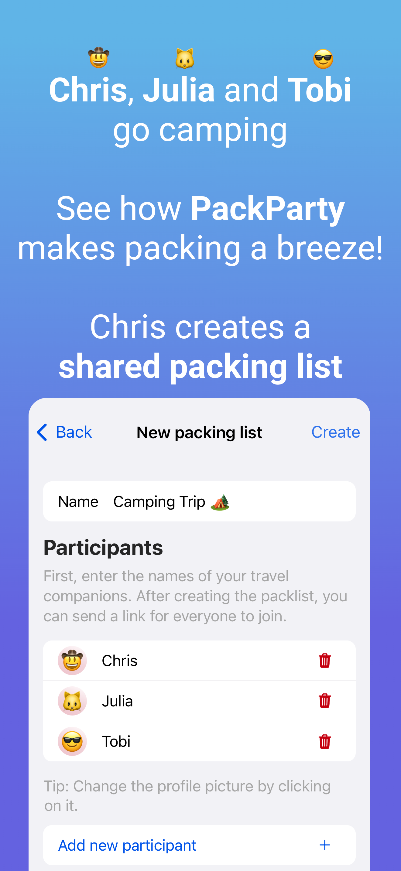 PackParty: Group Packing List gallery image