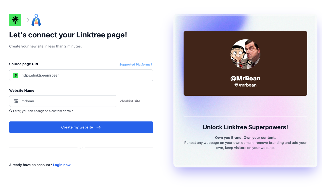 Linktree Custom Domains by Cloakist gallery image