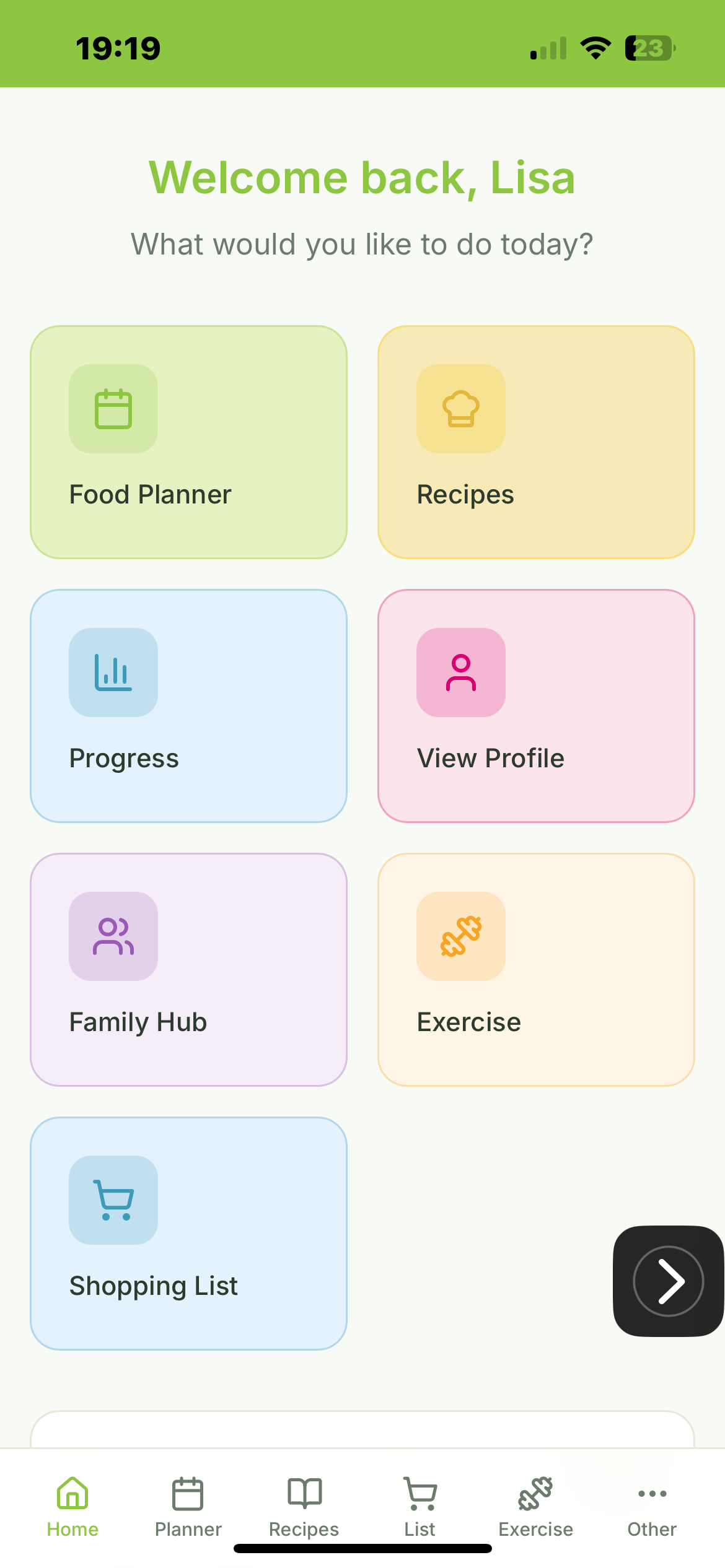 AI health planner aligned to user goals gallery image