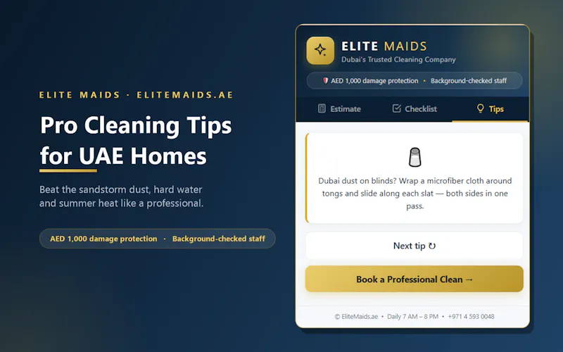 Elite Maids — Dubai Cleaning Assistant screenshot 1