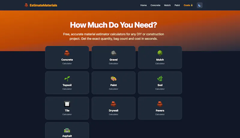 EstimateMaterials screenshot 1