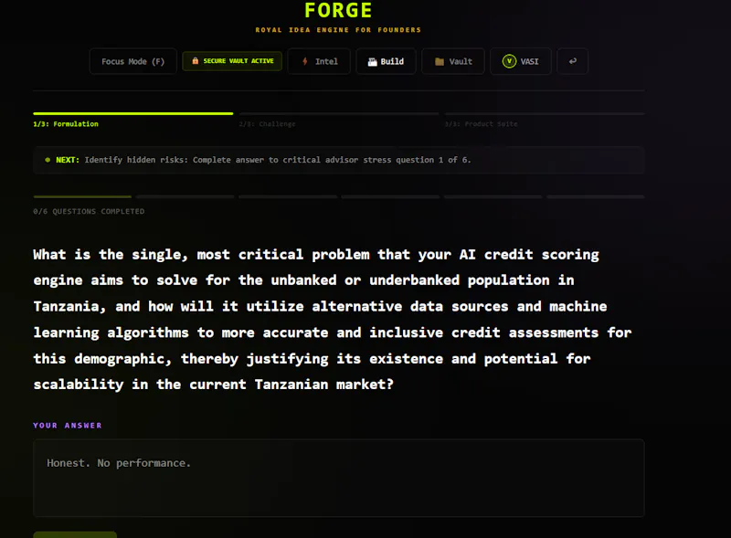 FORGE — Royal Idea Engine for Founders screenshot 2
