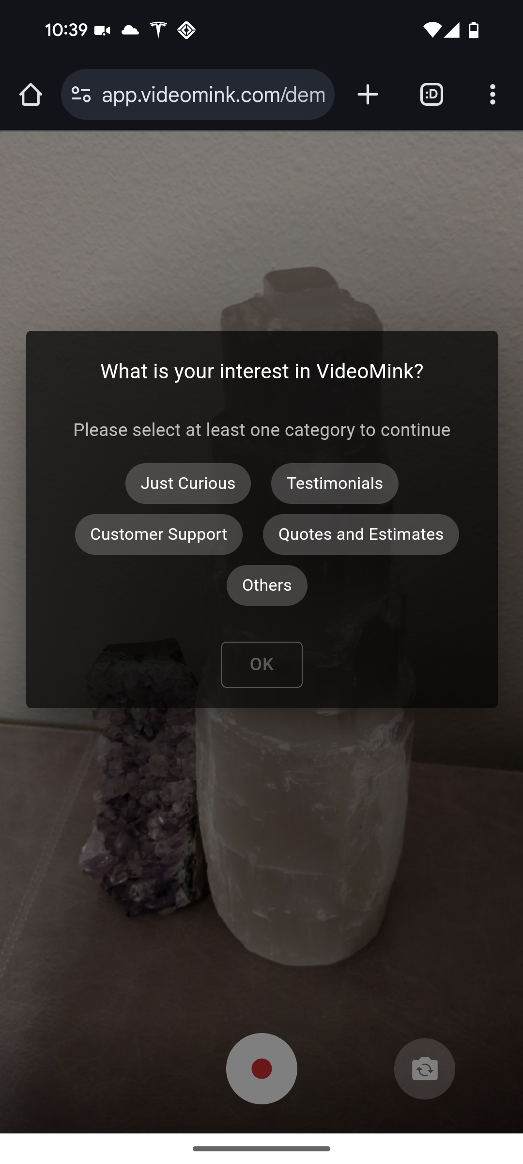 VideoMink - वीडियो कैप्चर के साथ अपने संपर्क फ़ॉर्म को बदल दें मीडिया 2