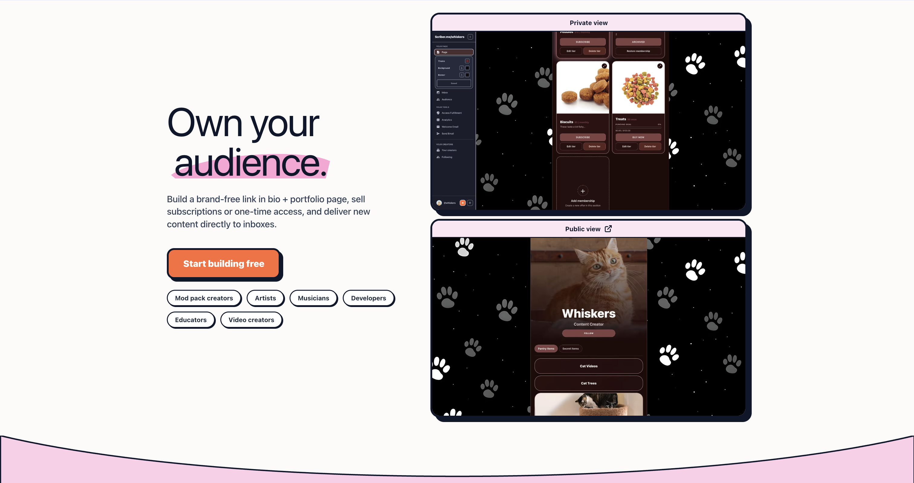 Scriber.me - Screenshot 2 showing product features and functionality