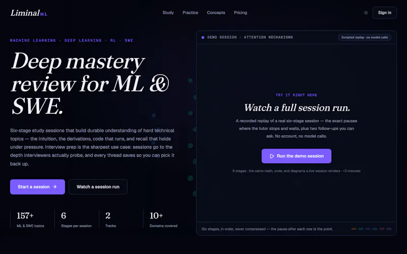 LiminalML screenshot 1