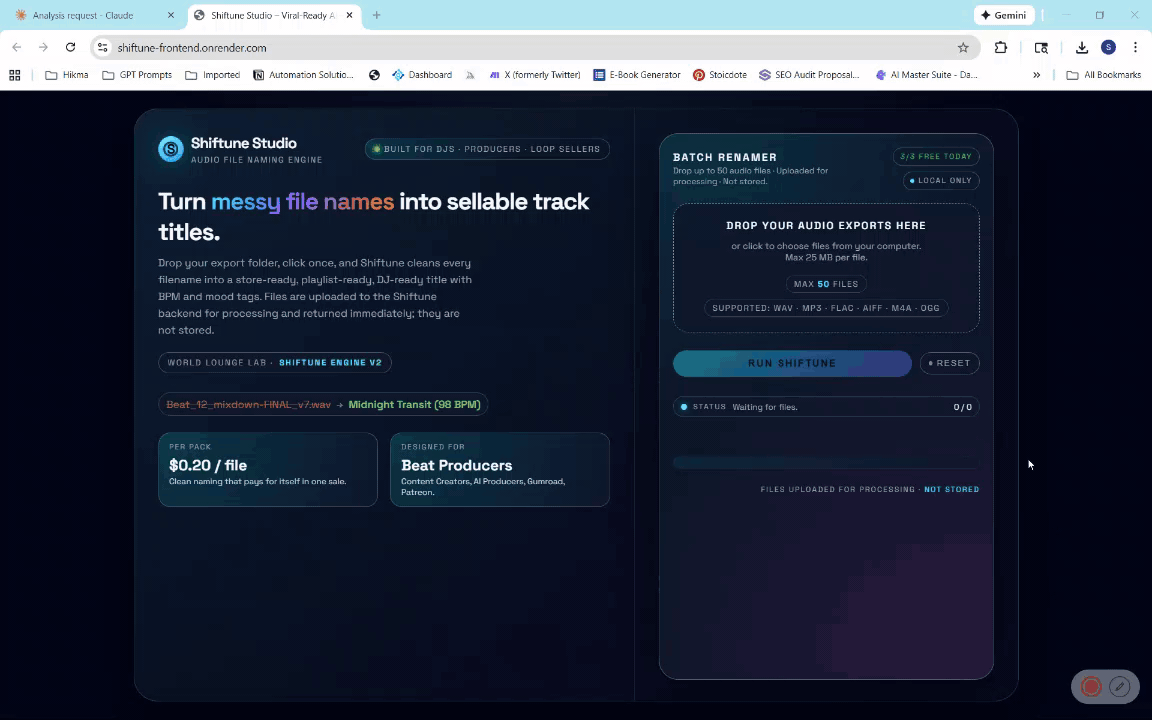 Shiftune Studio - Screenshot 2 showing product features and functionality