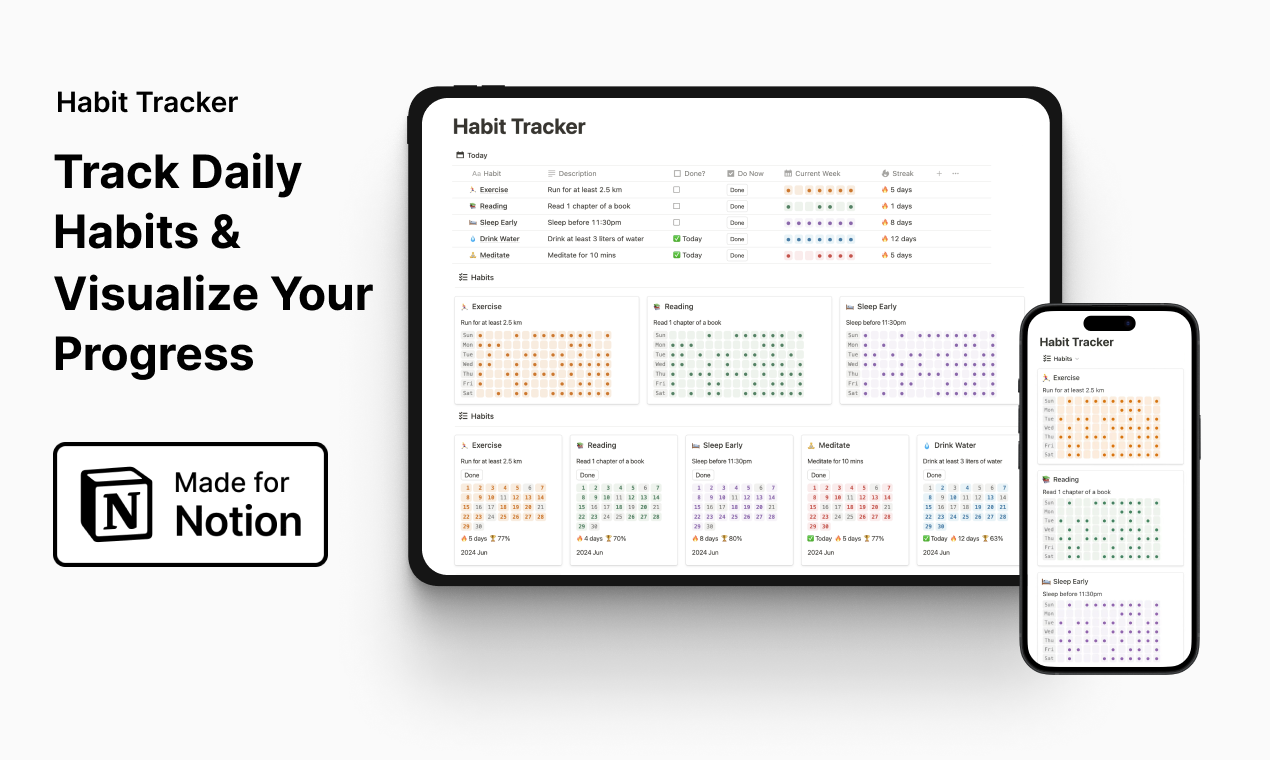 Notion Habit Tracker  gallery image