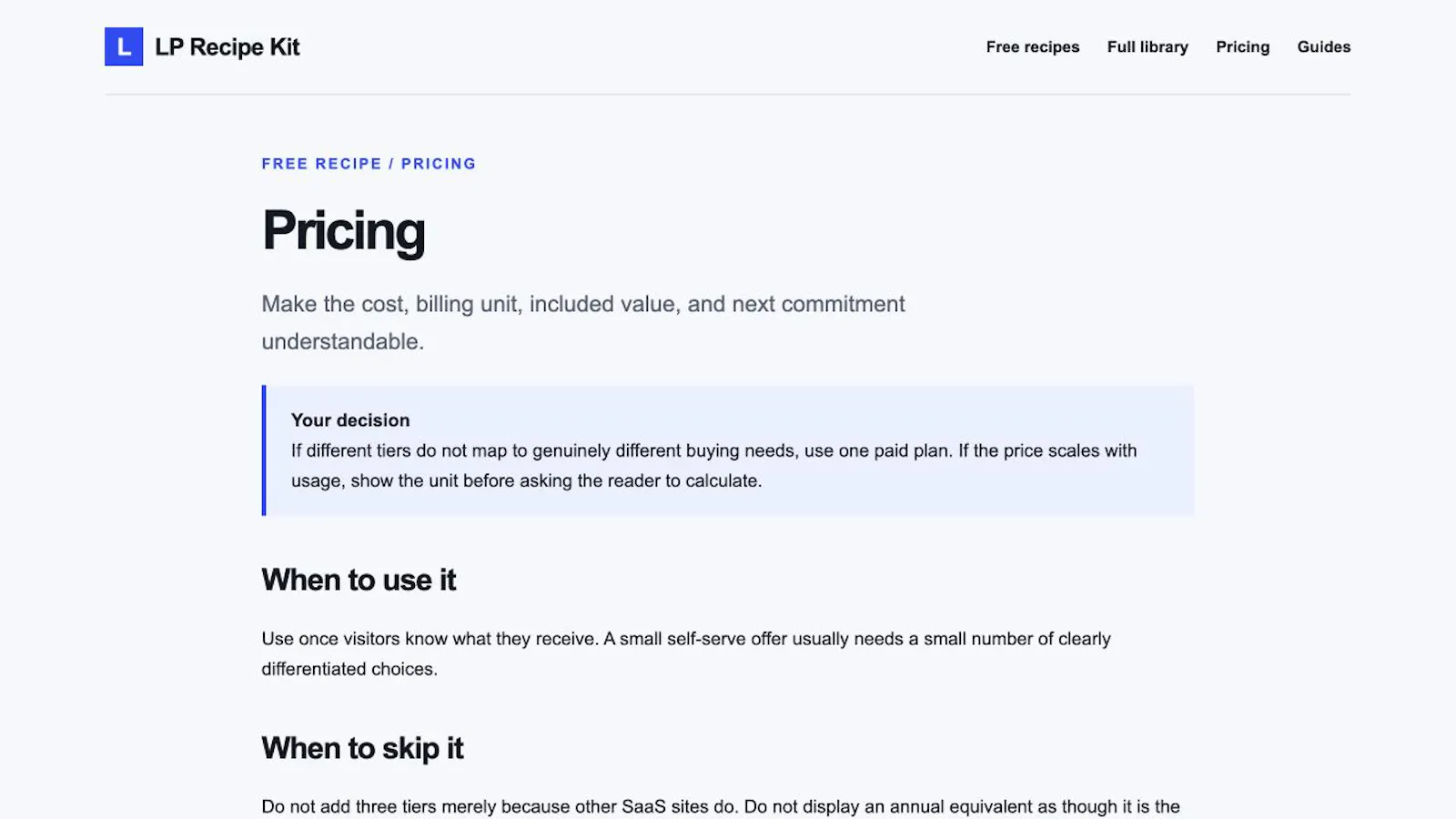 LP Recipe Kit screenshot 2