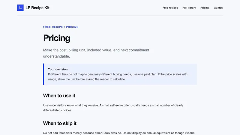 LP Recipe Kit screenshot 2