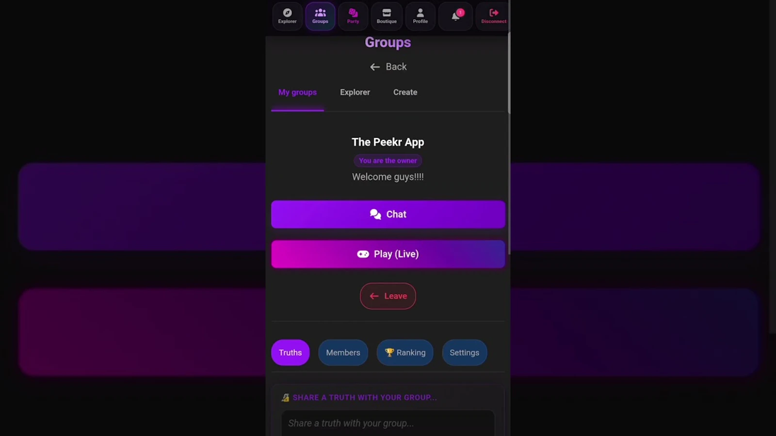 Peekr screenshot 1 (video preview)