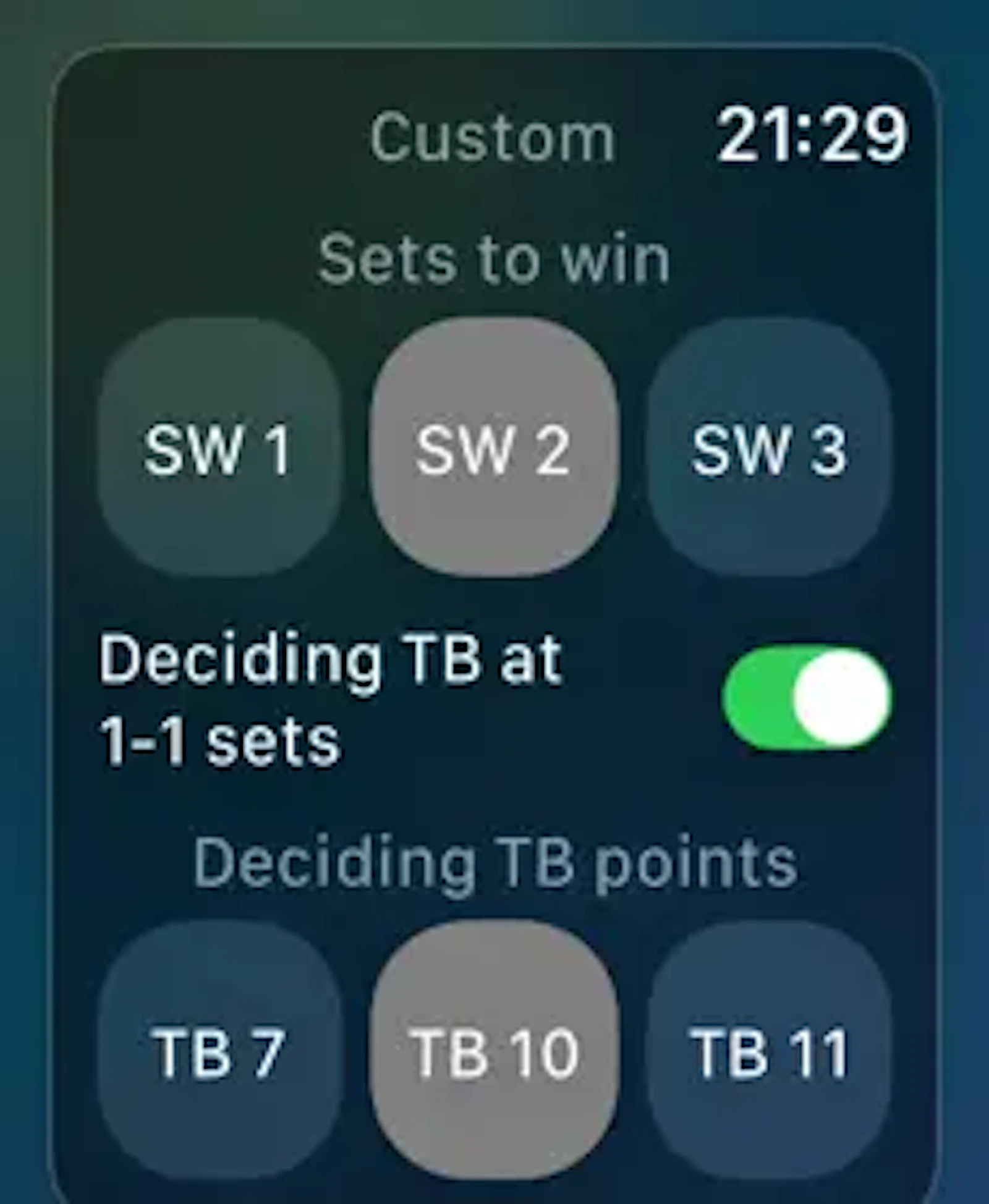 Racquet Score Tracker Apple Watch screenshot 3