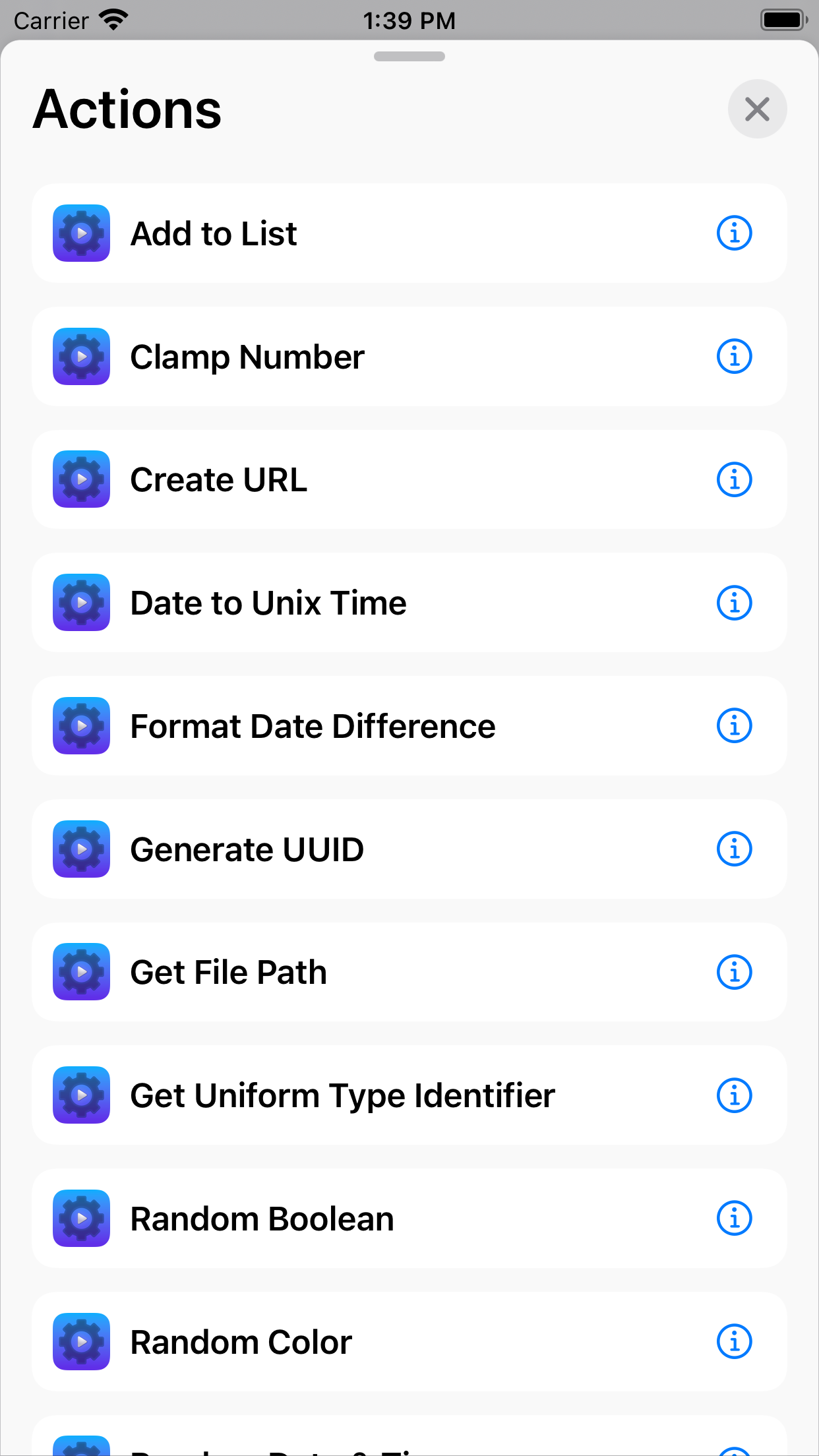 Actions gallery image