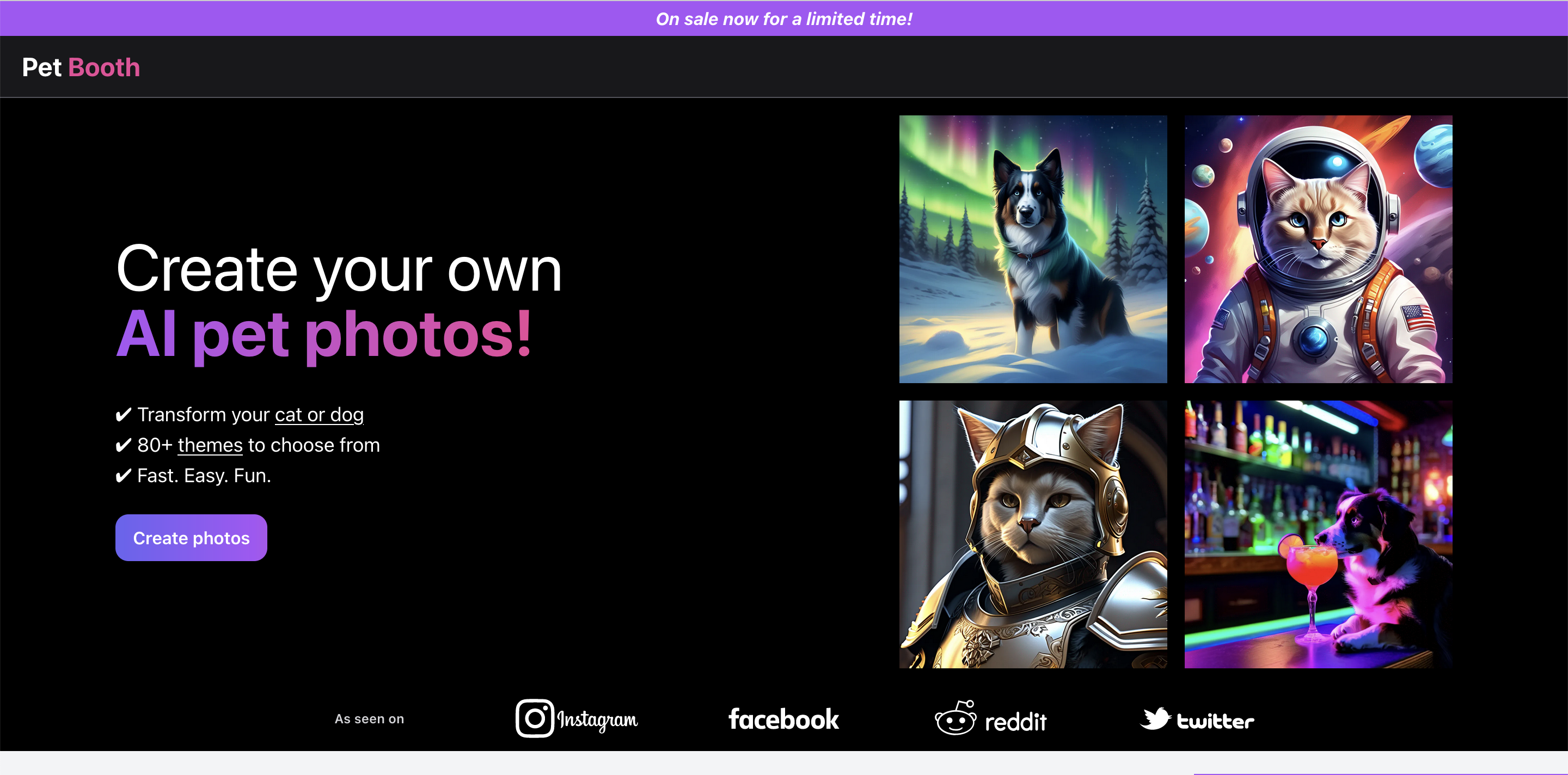 startuptile Pet Booth-Create AI pet photos and portraits of your cat or dog