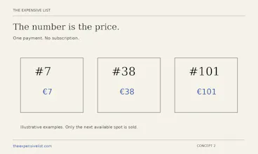 The Expensive List gallery image