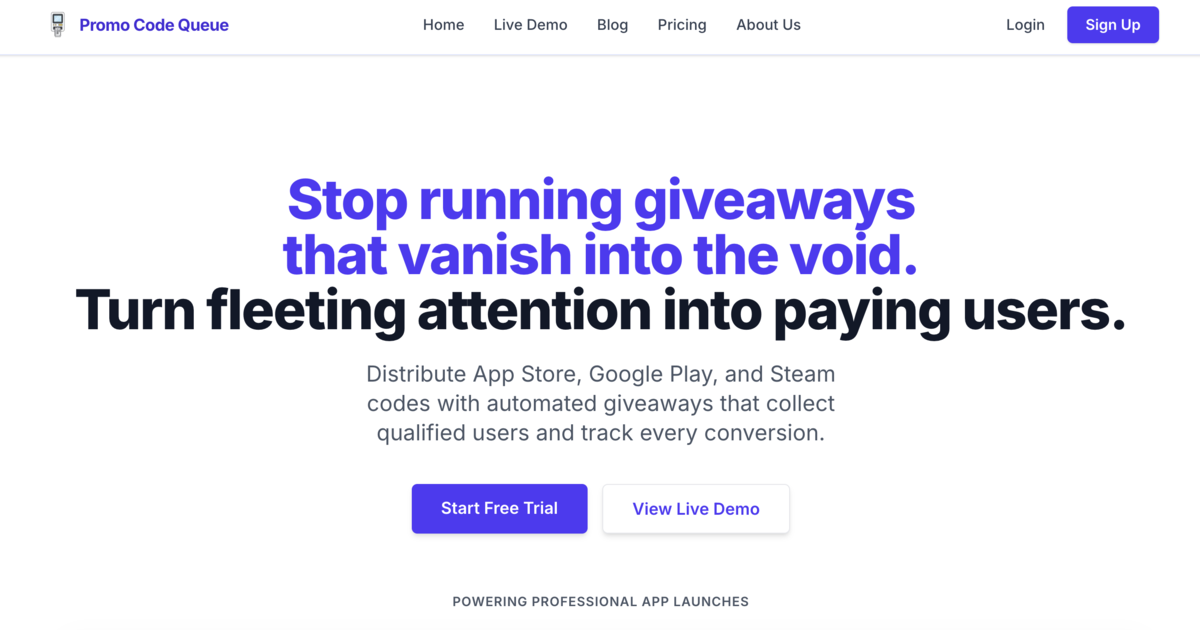 Promo Code Queue gallery image