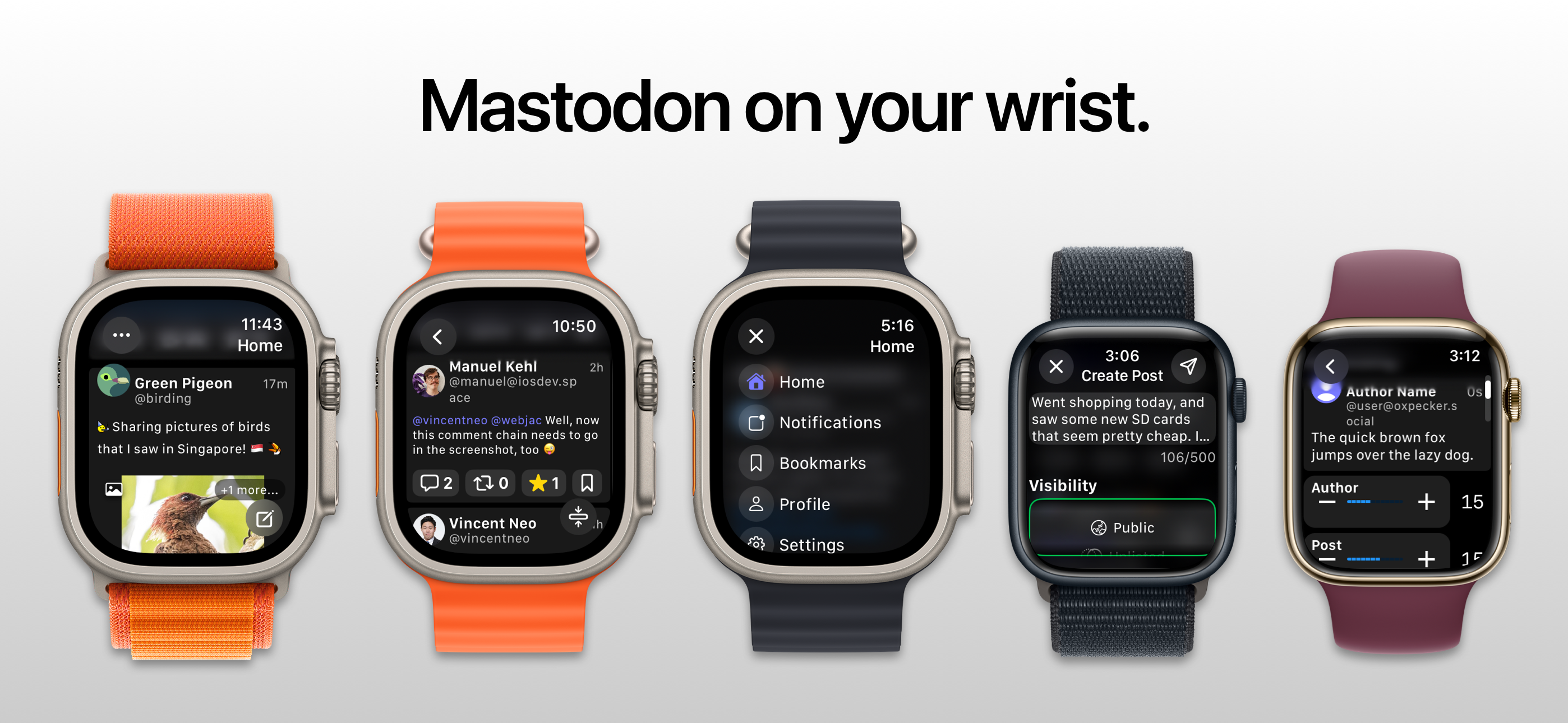 Oxpecker für Mastodon - Mastodon am Handgelenk! Medien 1