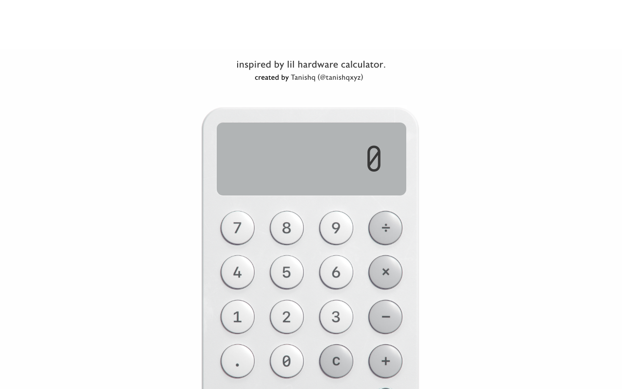 Lil Hardware Calculator - Prototype gallery image