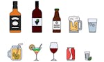 Free pack: vector icons of drinks image