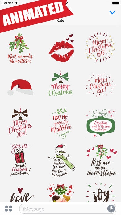 Animated Mistletoe & Kisses gallery image