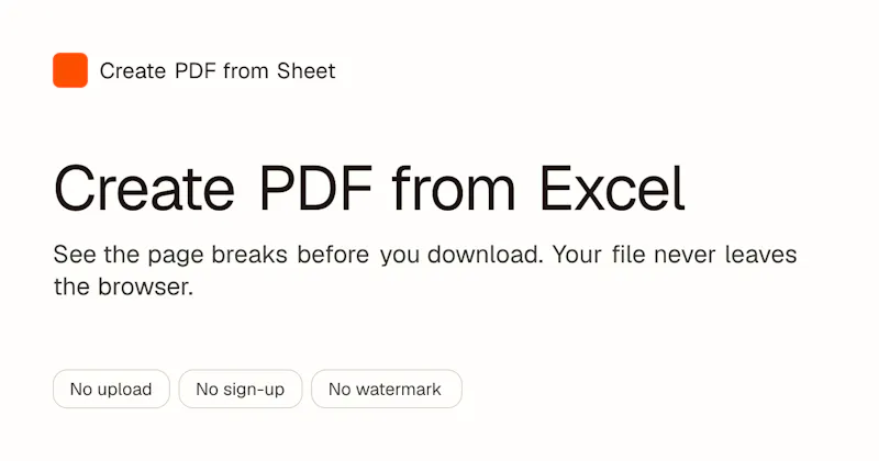Create PDF from Excel screenshot 1