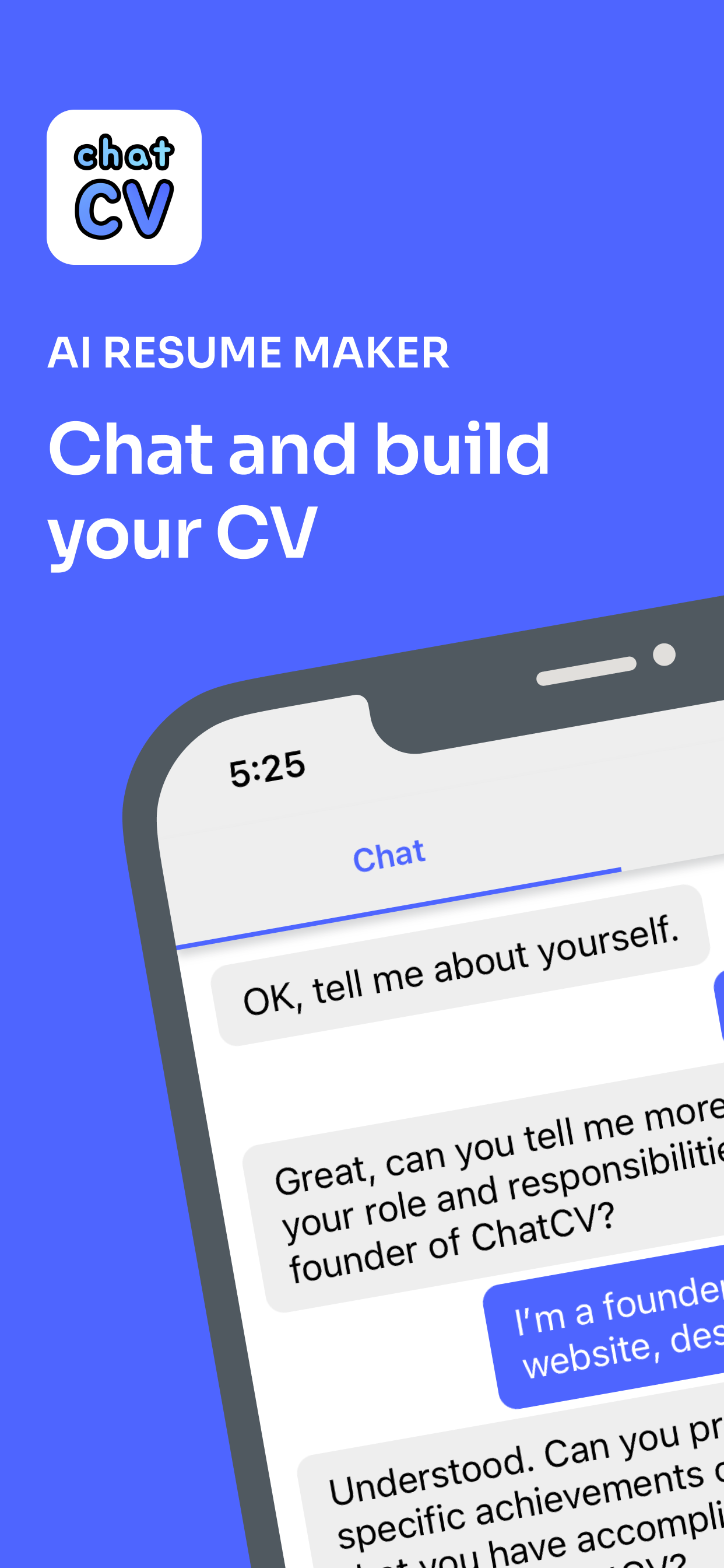 Chat cv - Crea tu CV simplemente charlando media 1