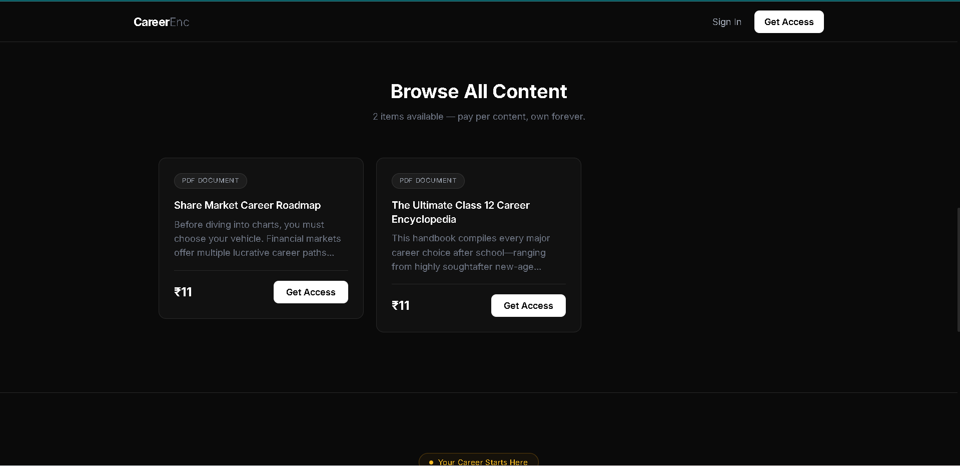 Career Encyclopedia — Premium Content gallery image