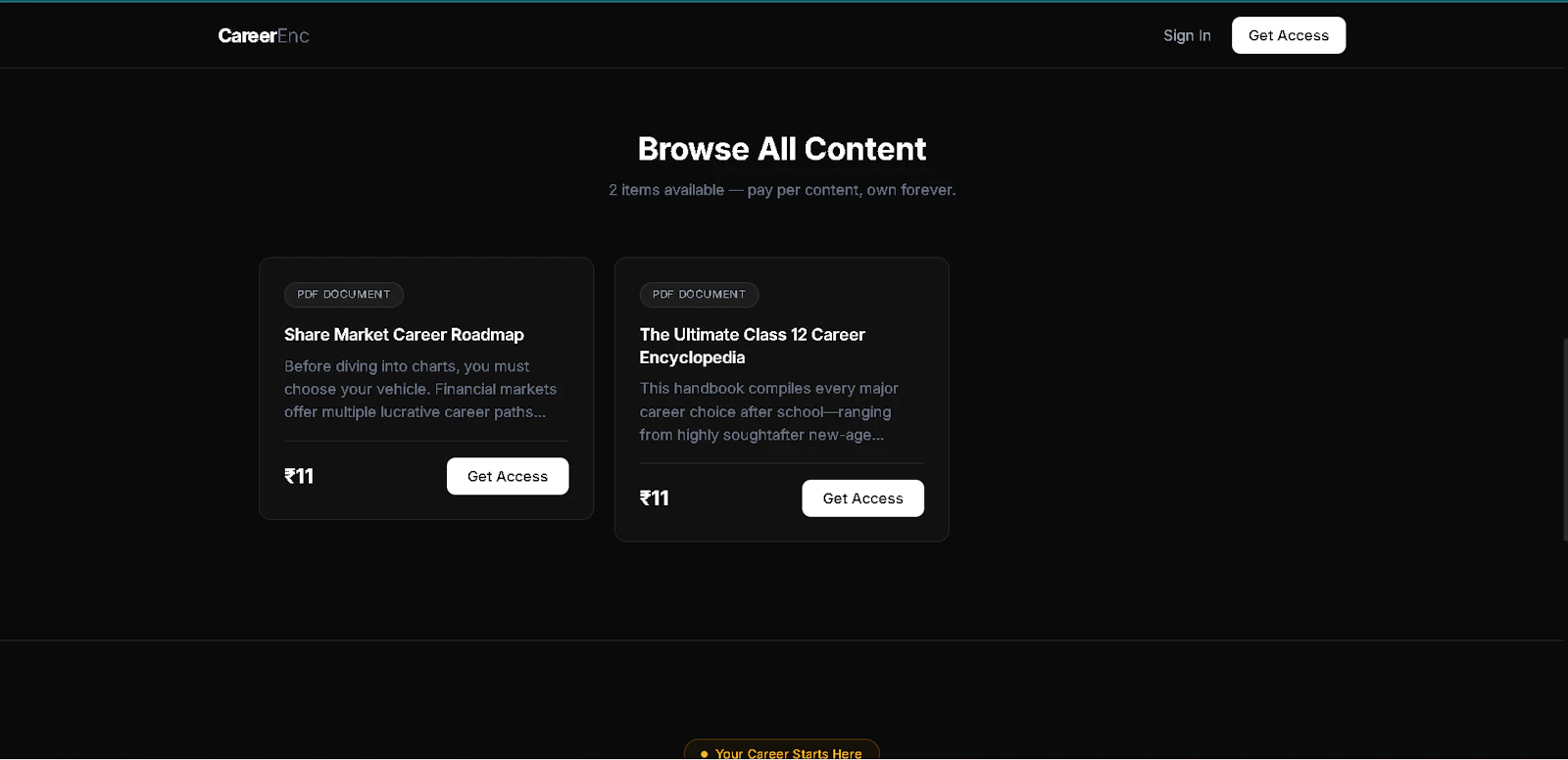 Career Encyclopedia — Premium Content screenshot 1