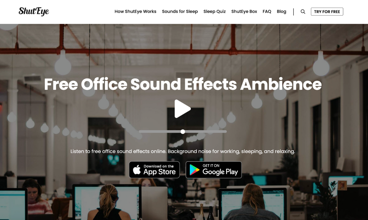 Văn phòng Hiệu ứng âm thanh Ambience của Shuteye media 1