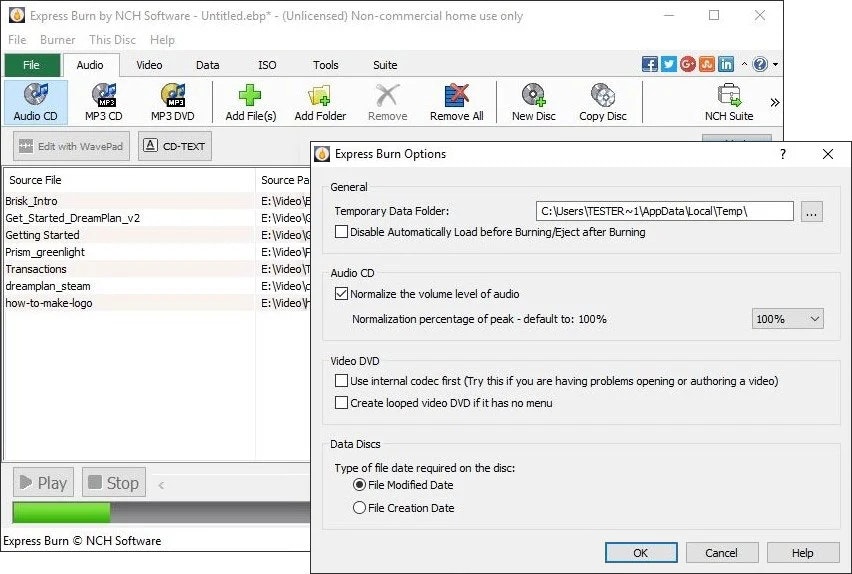 Software Express Burn Disc Burning media 2