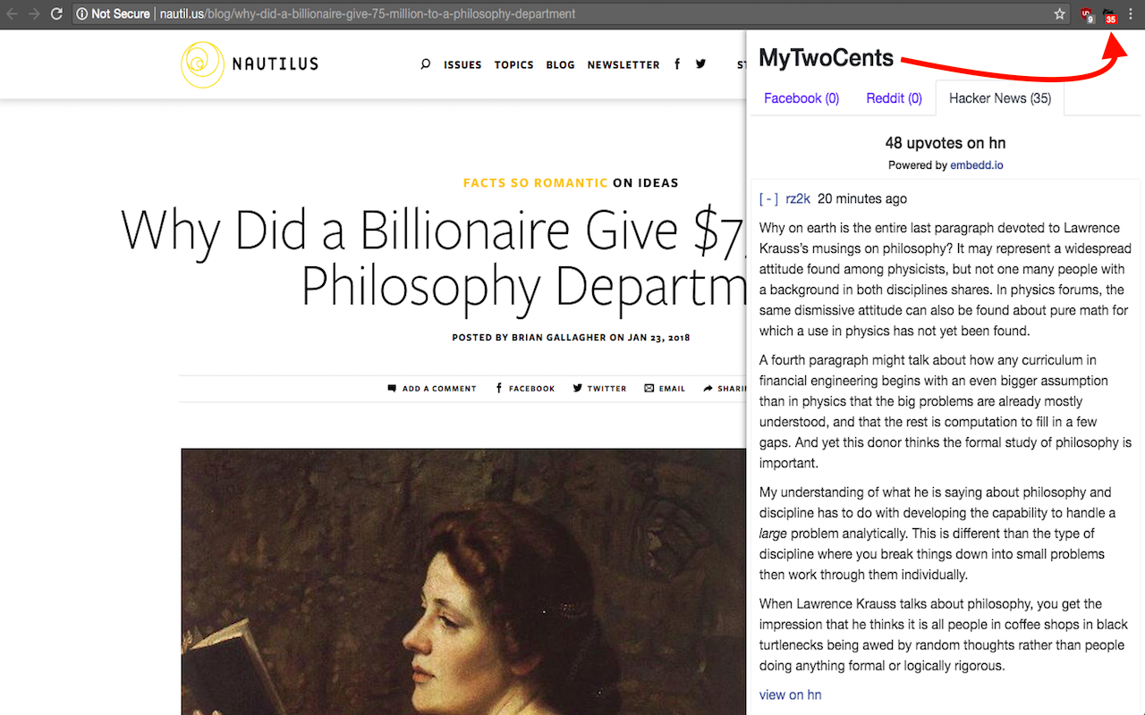 MyTwoCents Comment Aggregator gallery image