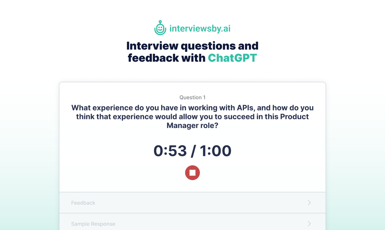 startuptile Interviews by AI-Realistic interview questions and feedback with ChatGPT