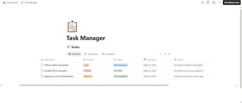 EngineerOS screenshot 2