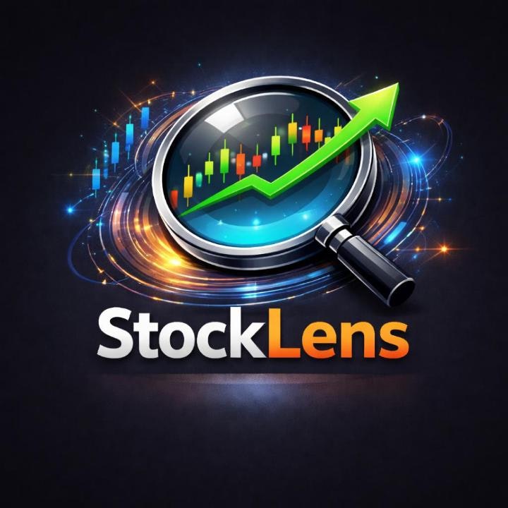StockLens  - Product Hunt launch logo and brand identity